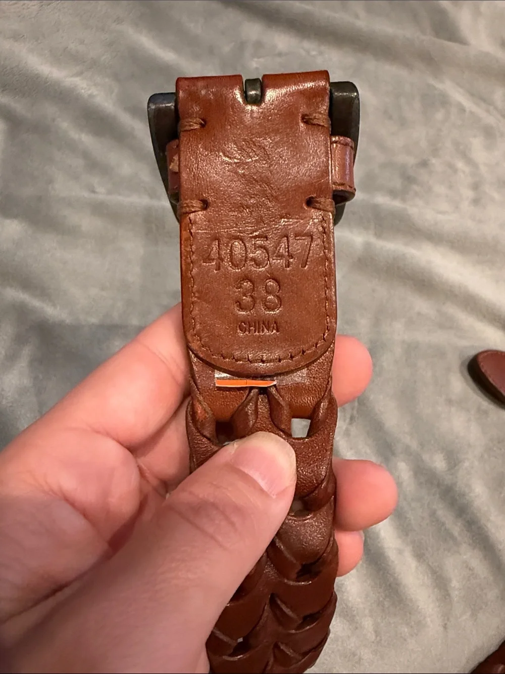 Men's Braided Leather Belt - Brown